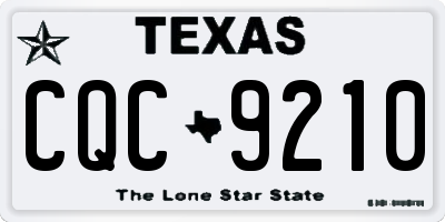 TX license plate CQC9210