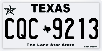 TX license plate CQC9213