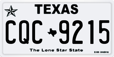 TX license plate CQC9215