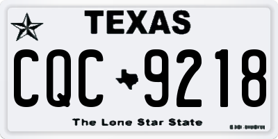 TX license plate CQC9218