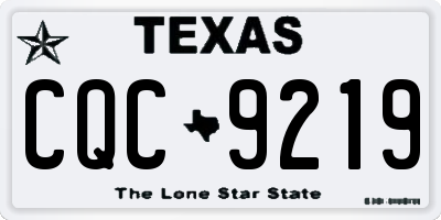 TX license plate CQC9219