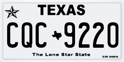 TX license plate CQC9220