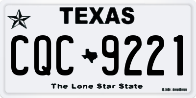 TX license plate CQC9221
