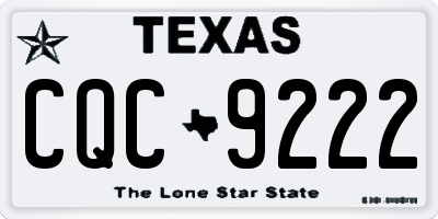 TX license plate CQC9222