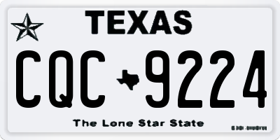 TX license plate CQC9224
