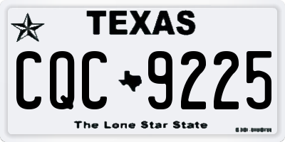 TX license plate CQC9225