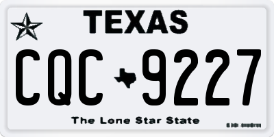 TX license plate CQC9227