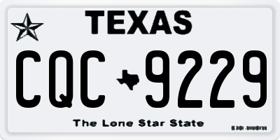 TX license plate CQC9229