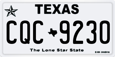 TX license plate CQC9230