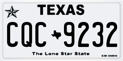TX license plate CQC9232