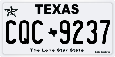 TX license plate CQC9237