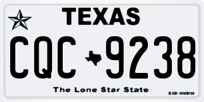 TX license plate CQC9238