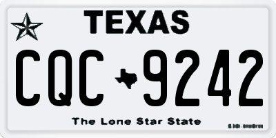 TX license plate CQC9242