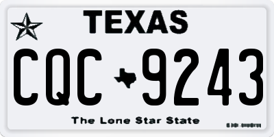 TX license plate CQC9243