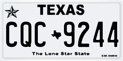 TX license plate CQC9244