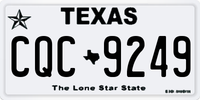 TX license plate CQC9249