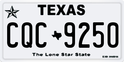 TX license plate CQC9250