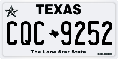TX license plate CQC9252