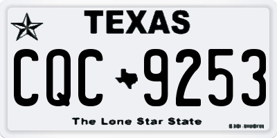 TX license plate CQC9253