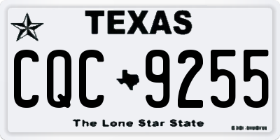TX license plate CQC9255