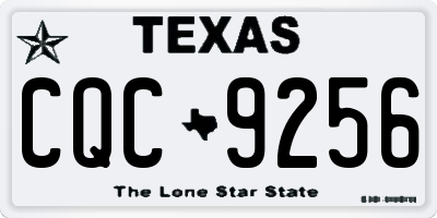 TX license plate CQC9256