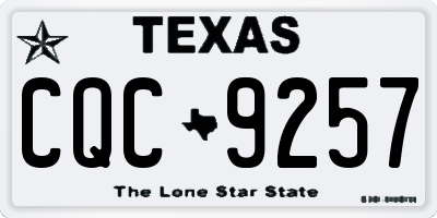 TX license plate CQC9257