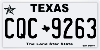 TX license plate CQC9263
