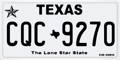 TX license plate CQC9270