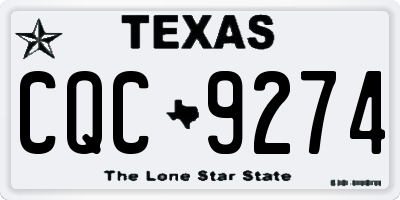 TX license plate CQC9274