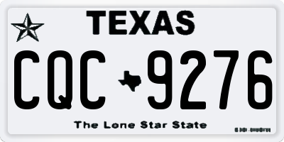 TX license plate CQC9276