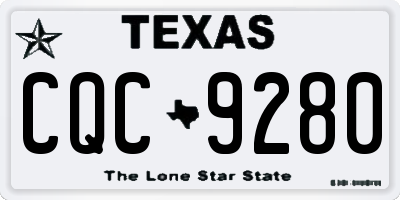 TX license plate CQC9280