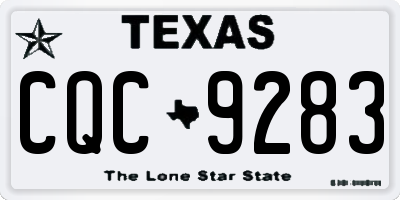 TX license plate CQC9283