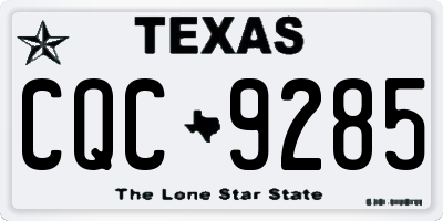 TX license plate CQC9285