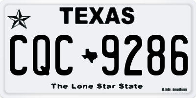 TX license plate CQC9286