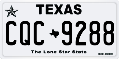 TX license plate CQC9288
