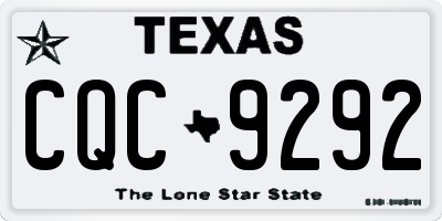 TX license plate CQC9292