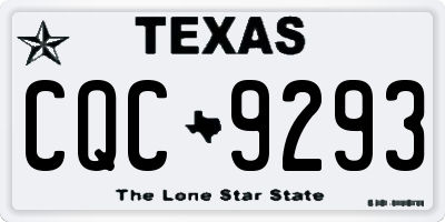 TX license plate CQC9293