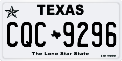 TX license plate CQC9296