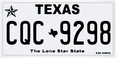 TX license plate CQC9298