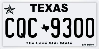 TX license plate CQC9300
