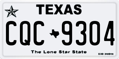 TX license plate CQC9304