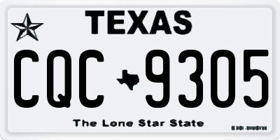 TX license plate CQC9305