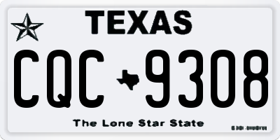 TX license plate CQC9308