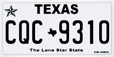 TX license plate CQC9310