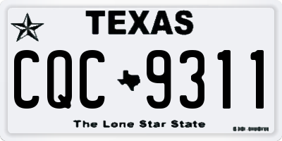 TX license plate CQC9311