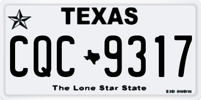 TX license plate CQC9317