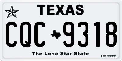 TX license plate CQC9318