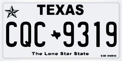 TX license plate CQC9319