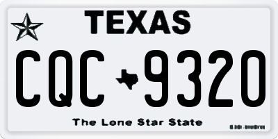 TX license plate CQC9320