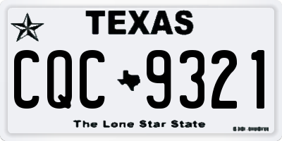 TX license plate CQC9321